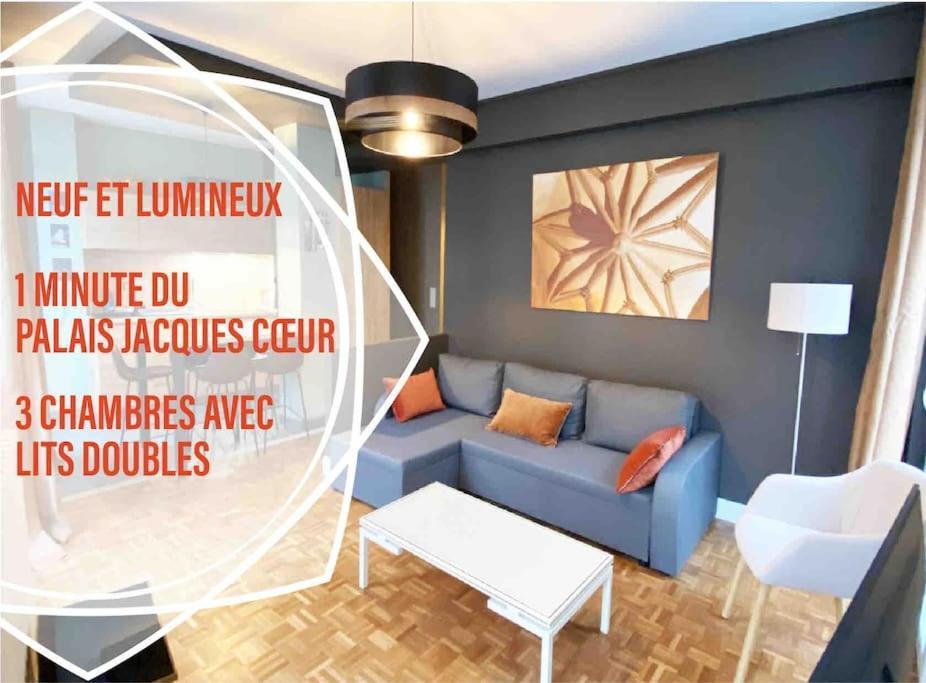 Апартаменты Les Quatre Piliers - 1 Min Palais Jacques Coeur Бурж Экстерьер фото